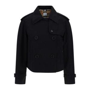 BURBERRY 버버리 Cropped Gabberdeen Trench Jacket (8072849) (크롭 개버딘 트렌치 자켓)