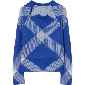 BURBERRY 버버리 Checked alpaca wool blend (8076250) (체크 알파카 울 블랜드 스웨터)