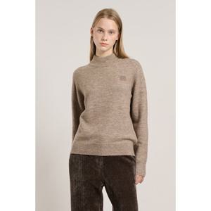 [BCBG][올앤선드리] 알파카 로고 반넥 니트 A5WAK411_DG