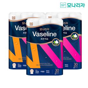 모나리자 화장지 바세린 로션 티슈 3겹 30m 30롤 3팩