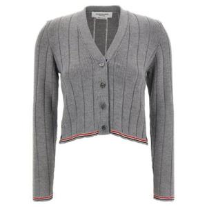 THOM BROWNE 톰브라운 25FW 메리노 울 브이넥 가디건 (FKC663A Y1024 055)