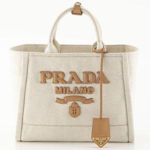 PRADA 프라다 미디엄 리넨 가죽 토트백 (1BG474 OHO 2DLI F0018)