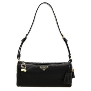 PRADA 프라다 자물쇠 미디엄 리나일론 및 가죽 숄더백 (1BC233 2C8Q F0002)