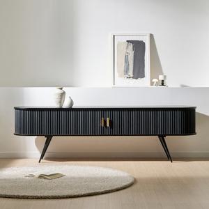 소소숲 블랑2 고무나무 원목 템바보드 슬라이딩 거실장 2000