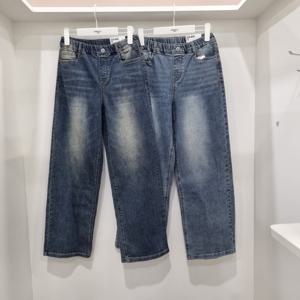 [행텐주니어]사방스판 세미 와이드핏 밴딩 청바지14560-155-201-