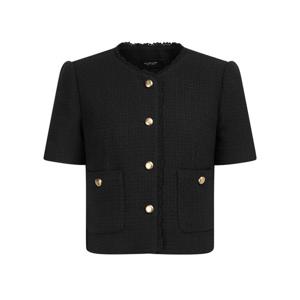 질스튜어트 뉴욕 여성 25SS 블랙 포켓 폴리혼방 트위드자켓 WJJA5B750BK