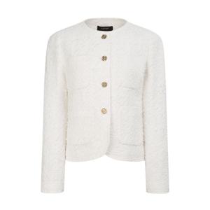 질스튜어트 뉴욕 여성 25SS 화이트 포켓 나일론혼방 트위드자켓 WJJA5B210WT