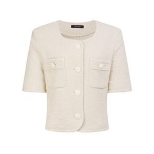 질스튜어트 뉴욕 여성 25SS 아이보리 단색 반팔티셔츠 WJJA5B760IV