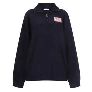 샵앤) 국산 여성 패치 반집업 아노락 후리스 맨투맨 MER-WSH-21001-네이비