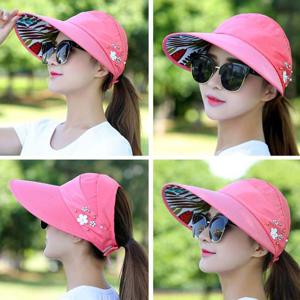 비즈 썬바이저 돌돌이모자 썬캡 여름 등산 모자