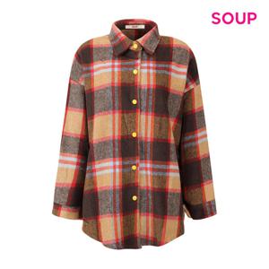 [숲]데일리 루즈핏 체크 울 기모 셔츠 S5CLS01