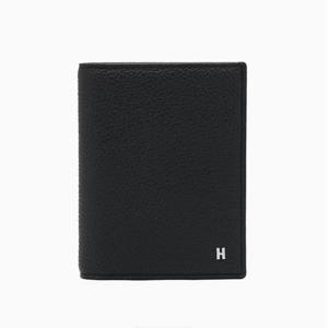 [헤지스ACC] 네이비 로고장식 소가죽 중지갑 HJWA6E611N2