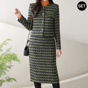 [모리스커밍홈] [SET]울 트위드 자켓+스커트 셋업_M2512SE088D