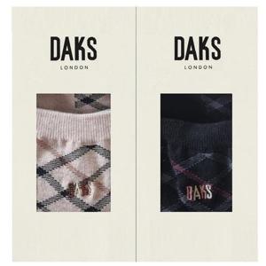 닥스양말 2245224478 닥스숙녀 단목 전체체크 2족세트