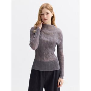 [플리츠미][플리츠미] 소프트 시어 하이넥 티셔츠_EPTSW025030