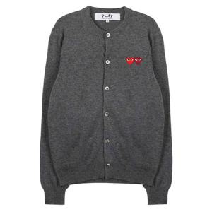 라프리마 꼼데가르송플레이 더블 하트 와펜 가디건 AX-N057-051-3