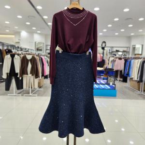 [스테파니]머메이드 스팽글 밴딩 스커트/A25SK5406