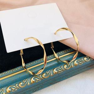 블링썸링귀걸이 심플 미들웨이브링귀걸이 데일리 72A