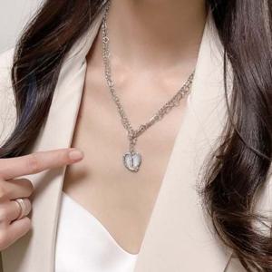 포인트팔찌 하트 팬던트 실버팔찌 체인 러브미 목걸이