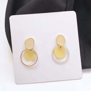 블링썸그로시귀걸이 심플 그로시원형골드귀걸이(옐로