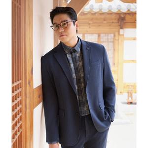 [크로커다일남성]울터치 잔체크 셋업 자켓 CDAAAJK3104