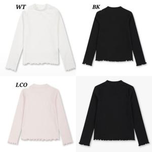 [폴햄키즈]여아 골지 웨이브립모크넥 긴팔티pkf4ts2010 DG