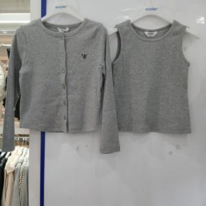 [에꼴리에][모다부평]나시세트 골지 스판 가디건/26A5151GY_BP