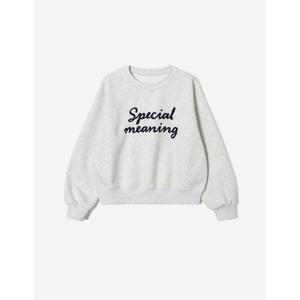 [애드호크]여성) 플란넬 레터링 자수 라운드넥 티셔츠(HBALT56)