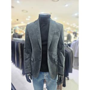 [파렌하이트][F/W]그레이 면혼방 벨벳 슬림 자켓J4337GY