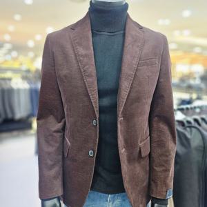 [파렌하이트][F/W]와인 면혼방 벨벳 슬림 자켓J4337WI