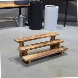 원목 우드 3단 계단 화분받침대 (소) 60x21cm