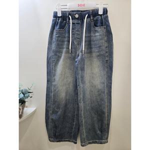 [소이]스트링 장식 와이드 빈티지진 26S12510