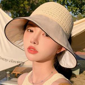 쿨샵 여성 밀짚모자 리본포인트 캐주얼 여름모자