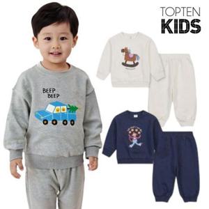 [탑텐키즈]유아 차윤아트 플리스 셋업 (MKF4IP3303)