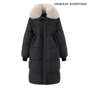 [미니멈][미니멈 에브리데이]빅 퍼 카라 허리 스트링 롱 패딩 점퍼 (EB4JJ017D)