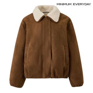 [미니멈][미니멈 에브리데이]시어링 양털 집업 밴딩 무스탕 자켓 (EB4JK012D)