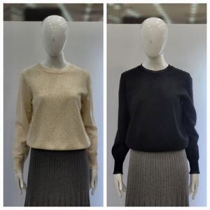 [꼼빠니아]물방울 비즈 프릴 니트 티셔츠 CAEW9 WSL820_YS