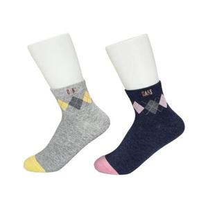 닥스양말 2592825902 닥스숙녀 면중목 닥스사각체크 2족세트