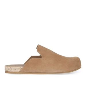 프라다 스웨이드 오픈 백 플랫 솔 뮬 2S2994FG000054 F0379