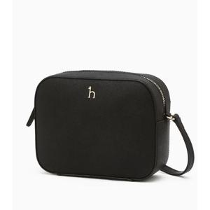 [헤지스ACC] 블랙 가죽 퍼피 카메라백 HIWA6E180BK