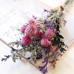 [더봄/프리저브드플라워] 천일홍&미스티블루 미니꽃다발