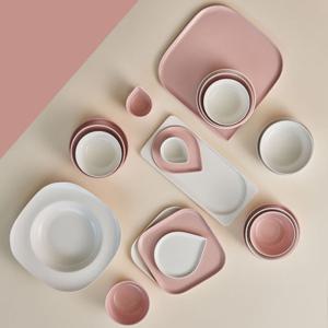 라씨에뜨 온반 4인 홈세트 21p 우윳빛,복숭아빛/식기세트/신혼세