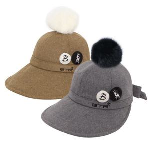 비티알 BTR 여성 골프웨어 겨울 퍼 방울 캡모자