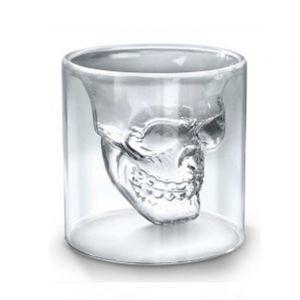 [로하티]해골 칵테일잔 200ml 이중유리 양주잔