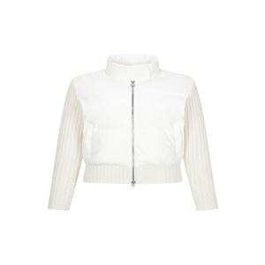 Woven Hybrid Down Jumper_O/White