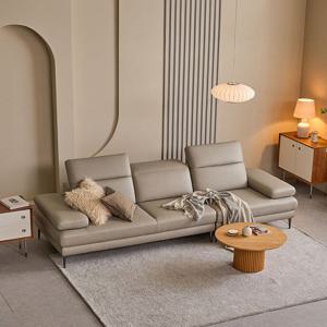 장인가구 [비밀특가] 장인가구 알론드 이태리 천연면피 소가죽 4인 소파 (스툴미포함)