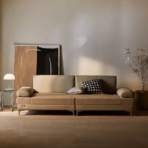 장인가구 [비밀특가] 장인가구 비움 황토볼 온열 3인 가죽 흙소파 (스프링보료)