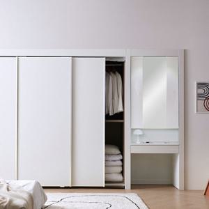 장인가구 [비밀특가] 장인가구 드로잉 E0등급 무광 화장대 슬라이딩 붙박이장 260cm