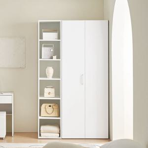 장인가구 [비밀특가] 장인가구 노드 E0 폴딩도어 슬라이딩 옷장 C세트 1200 (2단 행거형 800+오픈형 틈새 옷장 400)