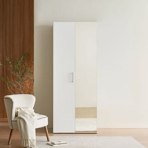 장인가구 [비밀특가] 장인가구 노드 E0 폴딩도어 슬라이딩 행거형 거울 이불장 800